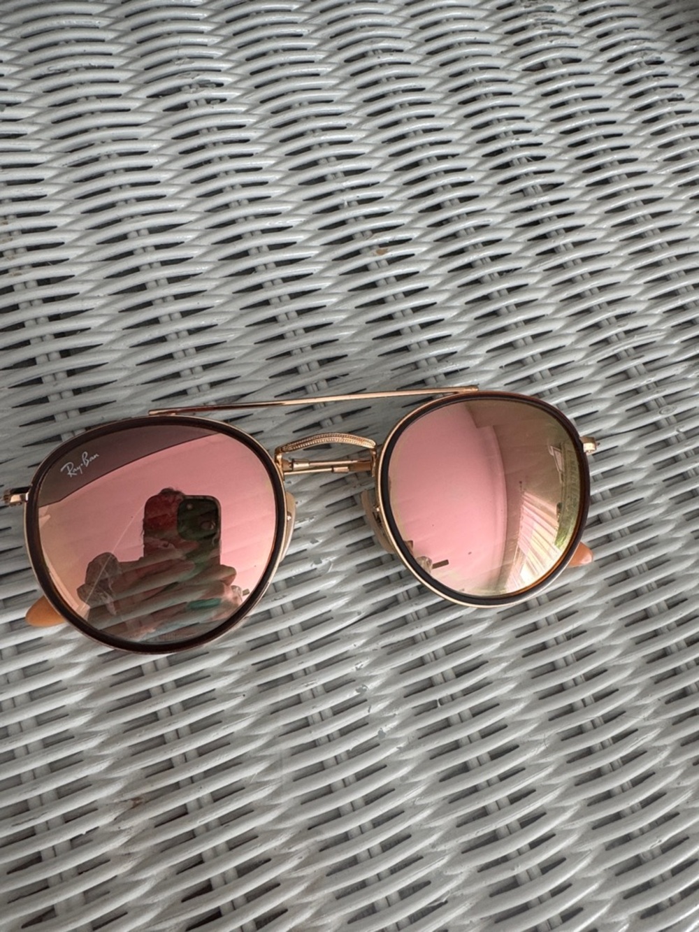 Pink Round Rayban Sunglassses